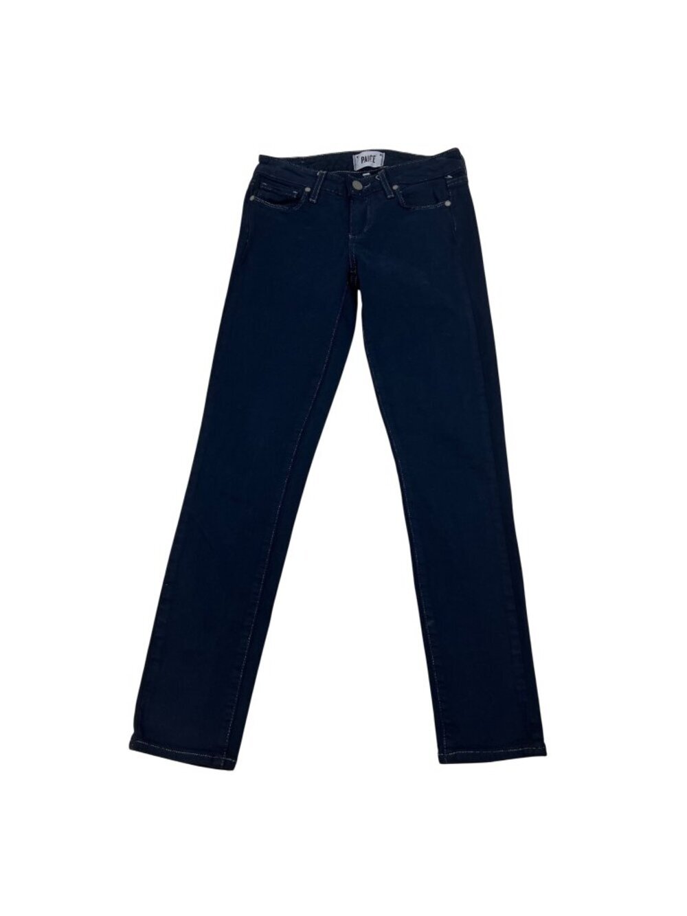Paige Womens Skyline Ankle Peg Jeans Low Rise Navy Size 25 Waist